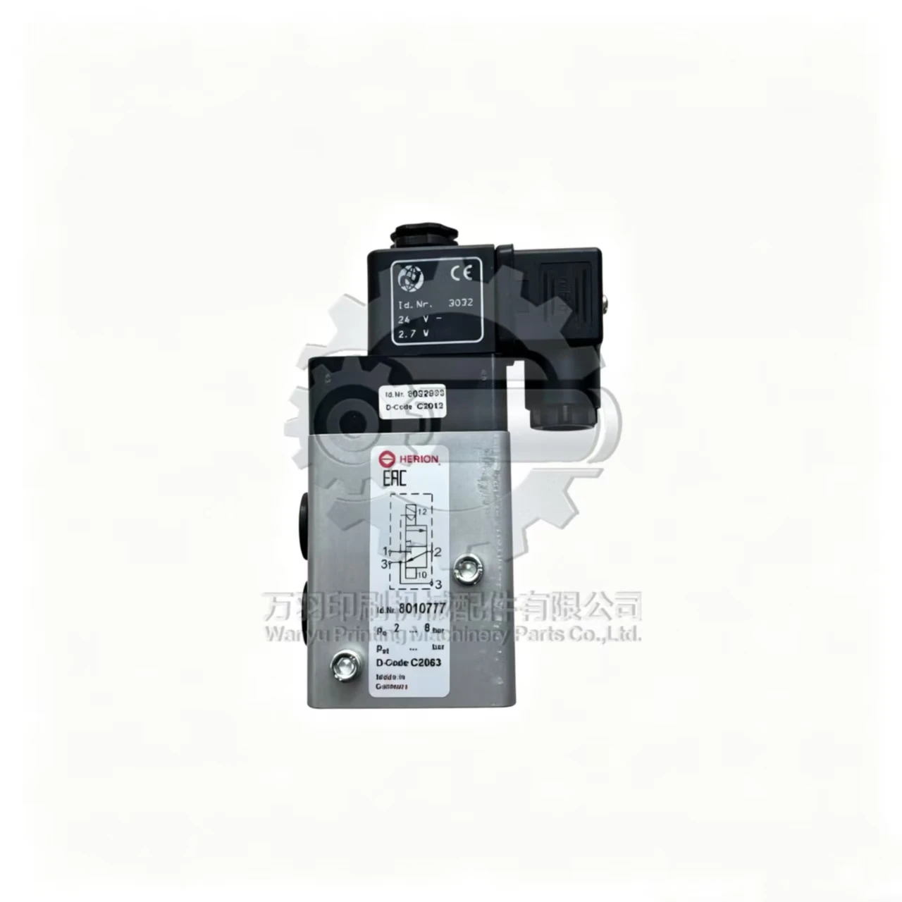 Brand New 8010777 Brake Solenoid Valve Main Motor Electromagnetic Valve For Man Roland R900 Offset Printing Machine Spare Parts