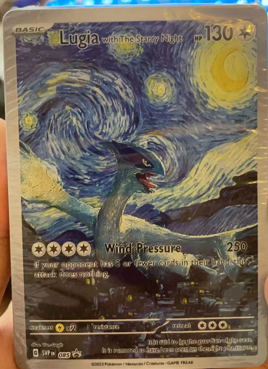 لتقوم بها بنفسك الكرتون Ptcg فان جوخ متحف جمع بطاقة صورة سميرغل غص الإنجليزية الكلاسيكية لعبة ببطاقات ورقية واحدة أنيمي بطاقة ذاتية الصنع