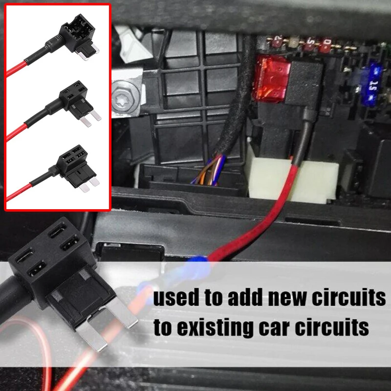 

MINI SMALL MEDIUM Size Circuit Adapter Car Motorcycle Blade Holder Add-a-circuit Fuse Additional Device Fuse Adapter Accessories