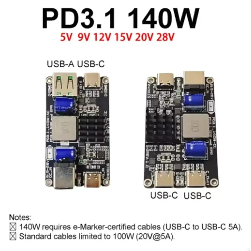 

PD3.1 140W Fast Charging Development Board 140W Output Supporting Multiple Safety Protective Car Environment F19E