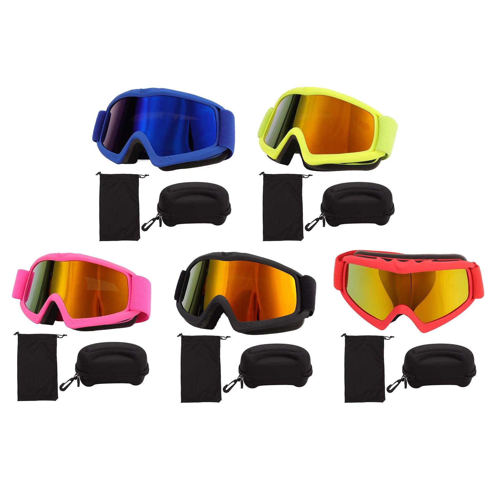 

Детские лыжные очки с HD-покрытием, линзы с УФ-излучением ударов, регулируемые зимние очки, очки для катания на лыжах, зимние очки