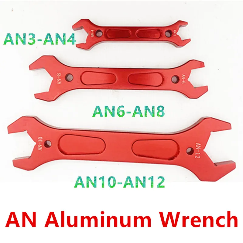 

HQ Universal AN Aluminum Wrench Socket Wrenc Hose Fitting Tool Spanner Tool Kit Double Ended Fitting AN3 AN4 AN6 AN8 AN10 AN12