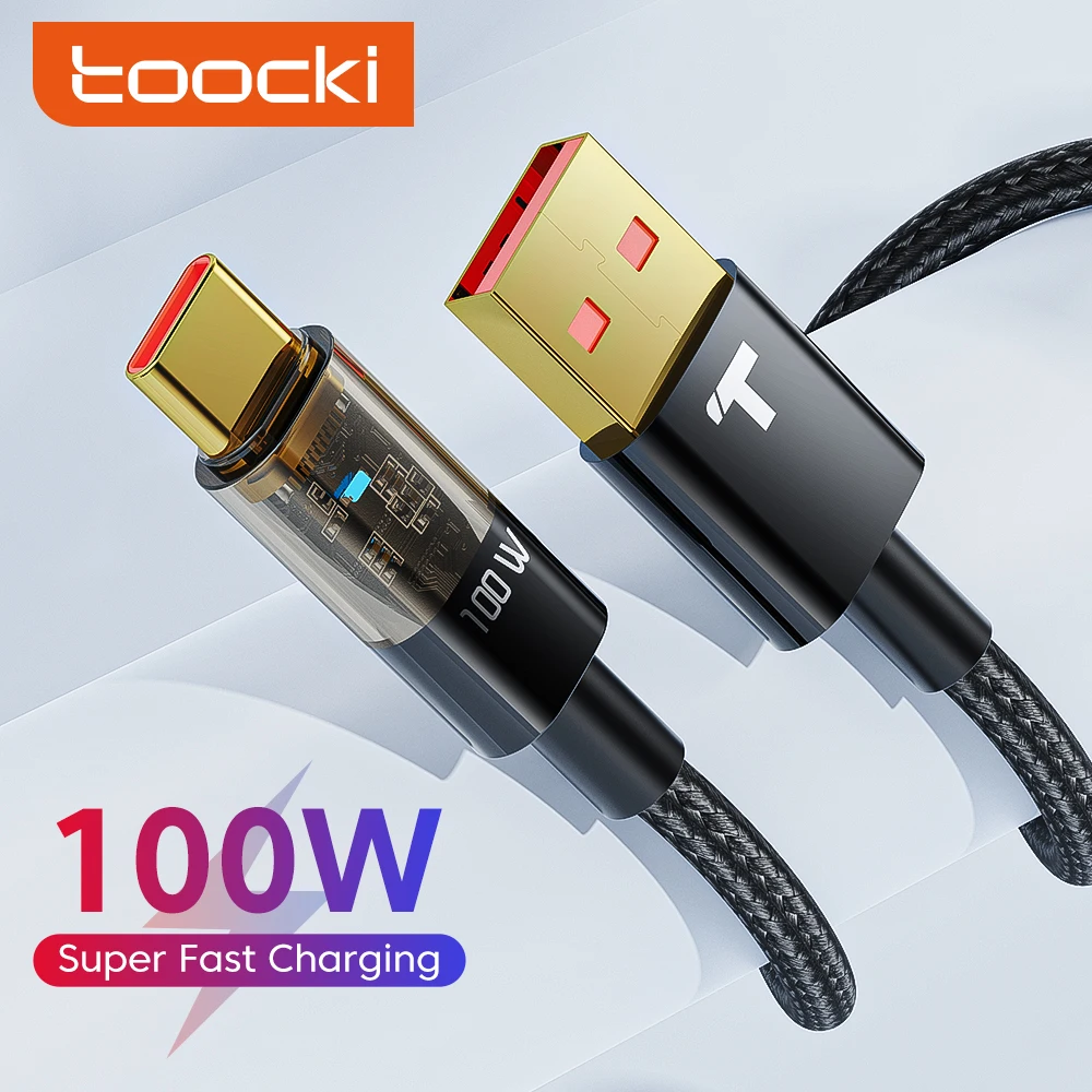 

Toocki 100W/66W USB Type C Cable For Huawei Samsung Xiaomi Phone Charging Data Cord 2.4A USB Cable For iPhone 14 13 Pro Max iPad