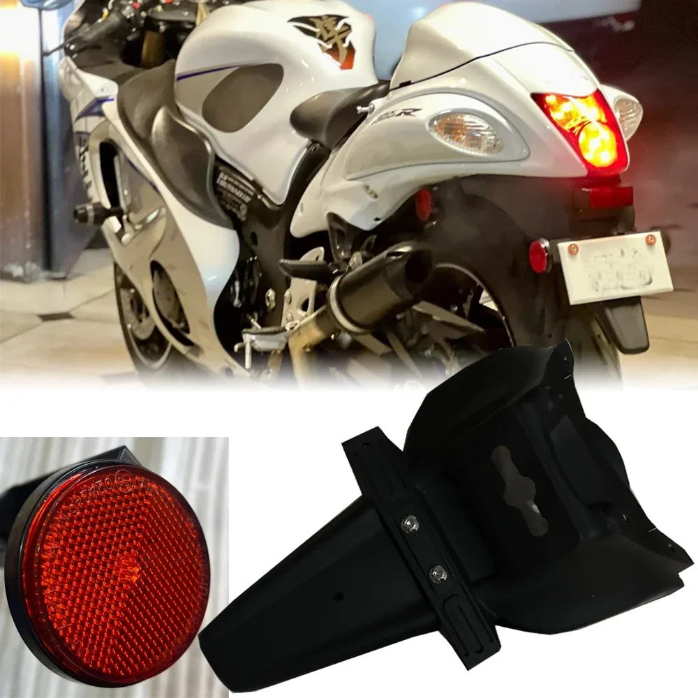 

for Suzuki Hayabusa GSX 1300 R 2008-2011 12 2013 2014 2015 2016 GSX1300R Rear Fender Hugger Mudguard License Plate Holder Light