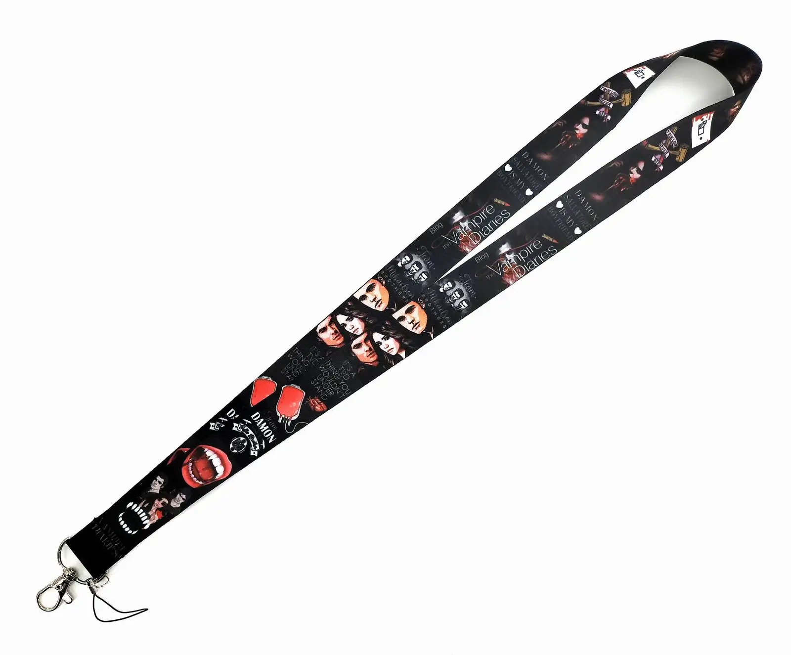 Cartoon Vampire Diaries Key Lanyard ID Badge Holders Animal Phone Neck Straps with Keyring Phone Accessories D070