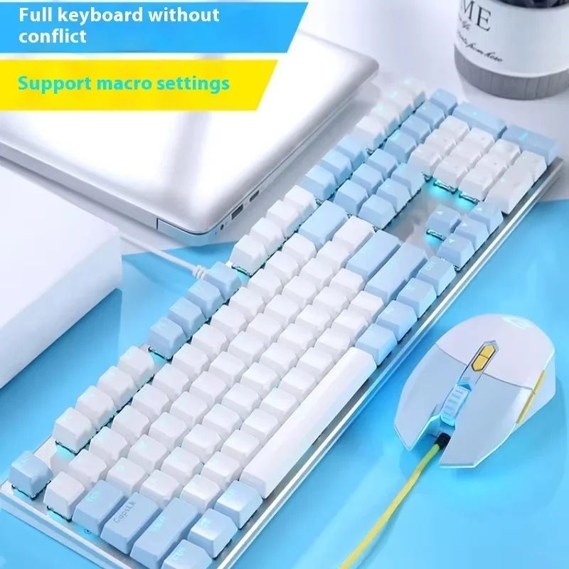 

Dareu Keyboard And Mouse Headset Wired Game Mechanical Keyboard And Mouse Office Typing Feels Super Good Desktop Notebook