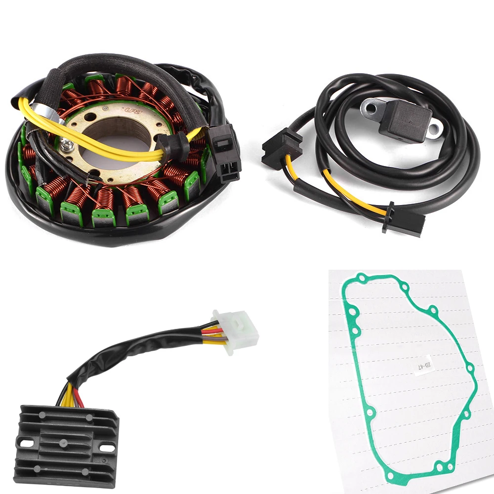 Stator Coil Gasket Regulator Kit for Kawasaki EX250 Ninja 250 ZZR250 GPX250R GPX250R-II EL250 Eliminator 250 252 250LX 250SE