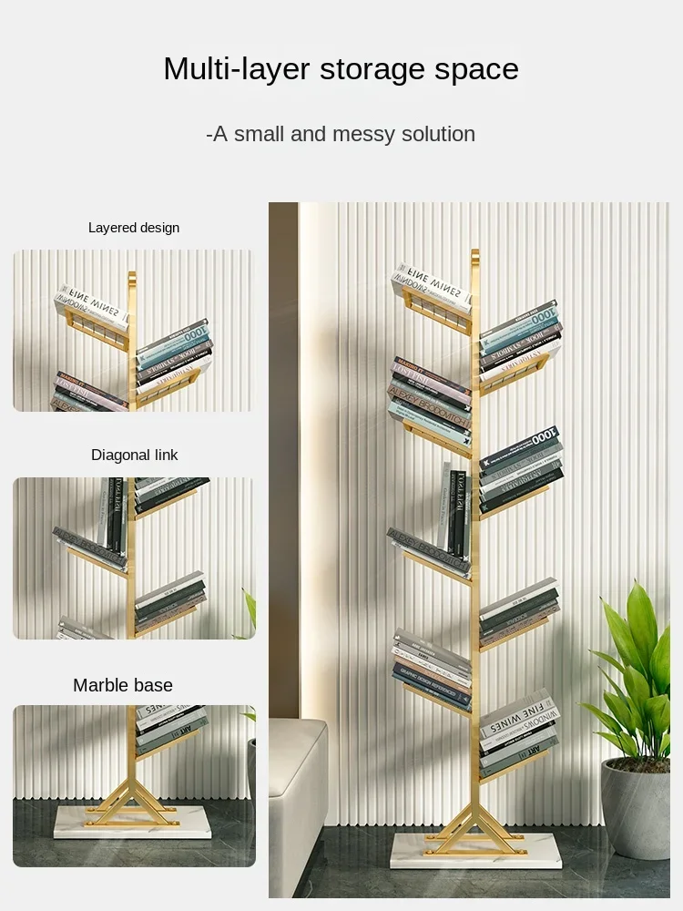 Nordic Invisible Shelves Short Shelf Light Luxury Storage Bookcase