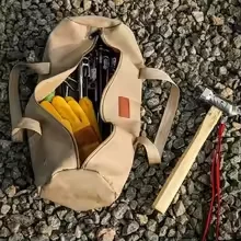 Outdoor Ground Nail Bag Camping Tent Pegs Bag Cylindrical Stake Storage Backpack Portable Miscellaneous Bag Storage Box Toolkit gallery 2