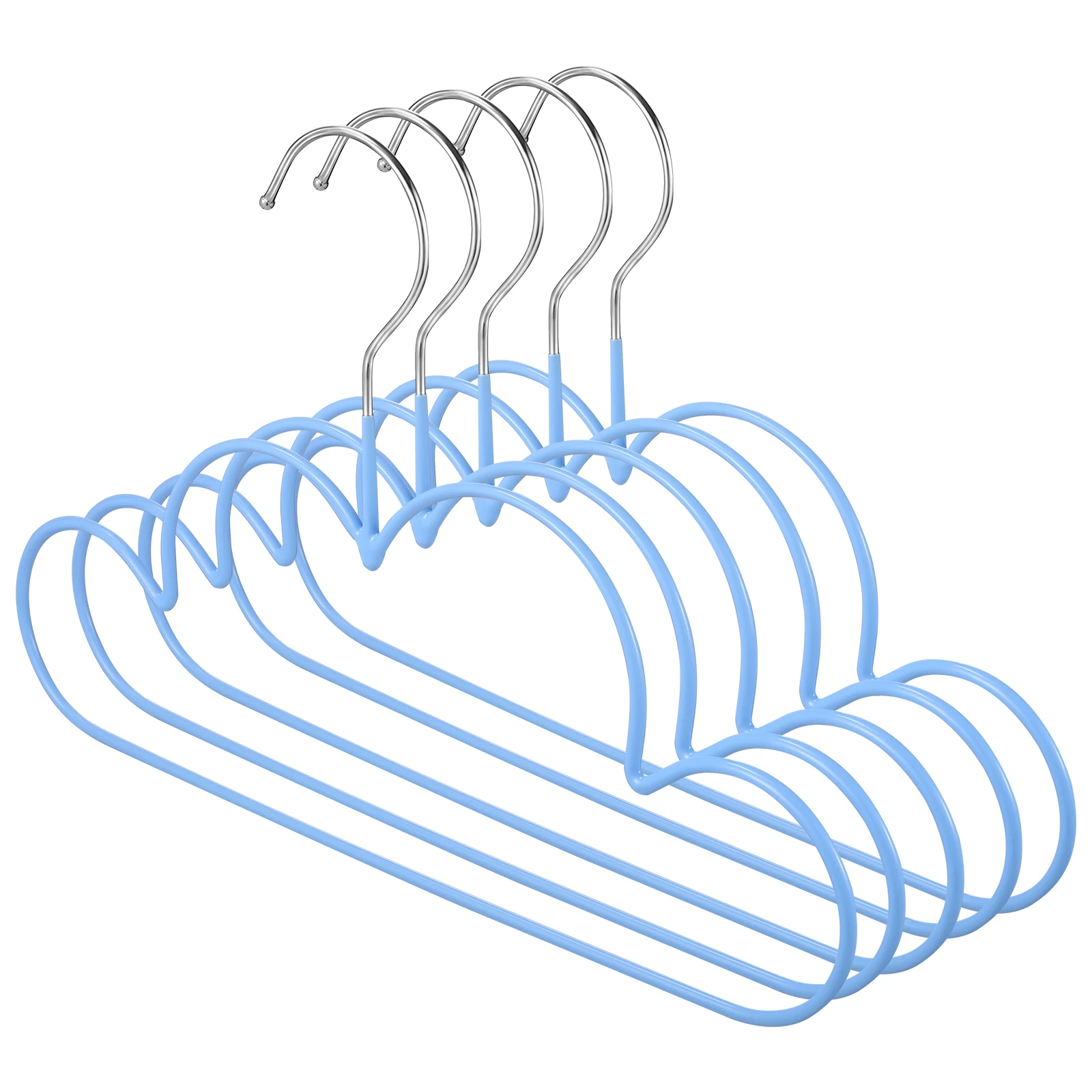 

5pcs Children Hangers High Manganese Steel Kids Baby Clothes Wardrobe Skirt Hanger Small Size Non Slip