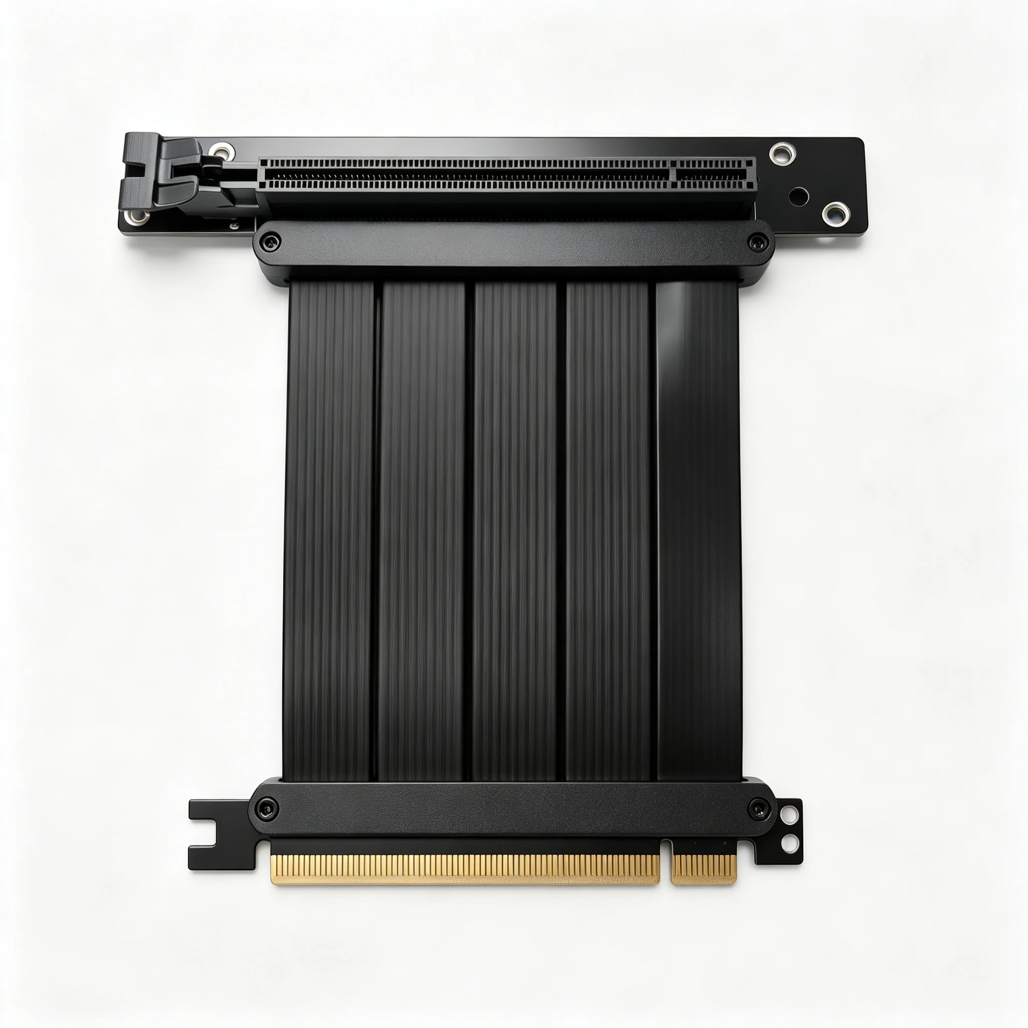 PCI-E 4.0 16X Extension Cable 10 cm Adapter Riser with 90°/180° Male to Female Connector Flexible X16 GPU Cable for Desktop PC