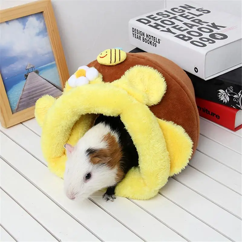 Hamster House Guinea Pig Accessories Hamster Cotton House Small Animal Nest Winter Warm For Rodents/Guinea Pig/Ratss/Hedgehog