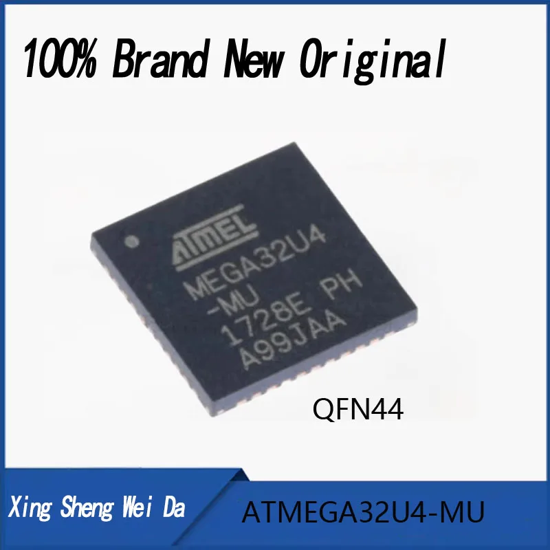 5-10PCS 100% Brand New and Original ATMEGA32U4-MU  Silk screen  MEGA32U4-MU  QFN44 Microcontroller chip IC