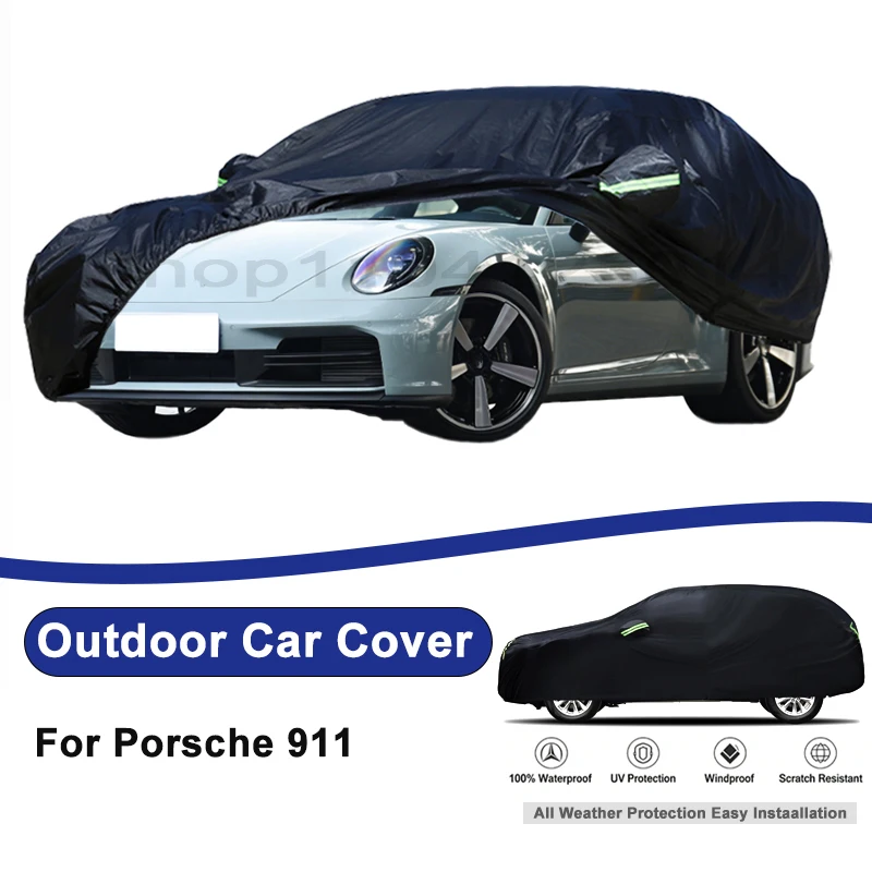 

Outdoor Full Car Cover For Porsche 911 with Reflective Strips Waterproof Snowproof Dustproof UV Protection Auto Accessories