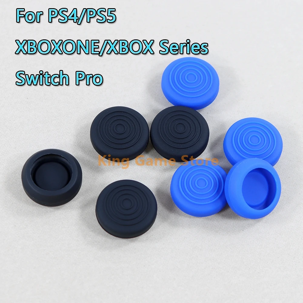 100 pçs silicone deslizamento polegar vara grip caps joystick capa para playstation 4 ps4 ps5 xboxone série switch pro controlador