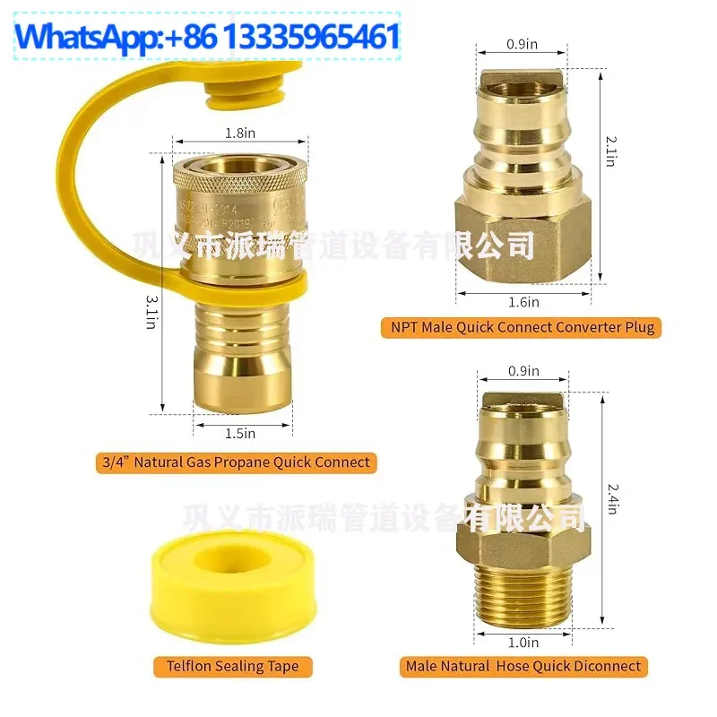 

3/4 "Brass Quick Connect Female Insert Gas Quick Connect Plug Connector Brass Quick Connect Connector