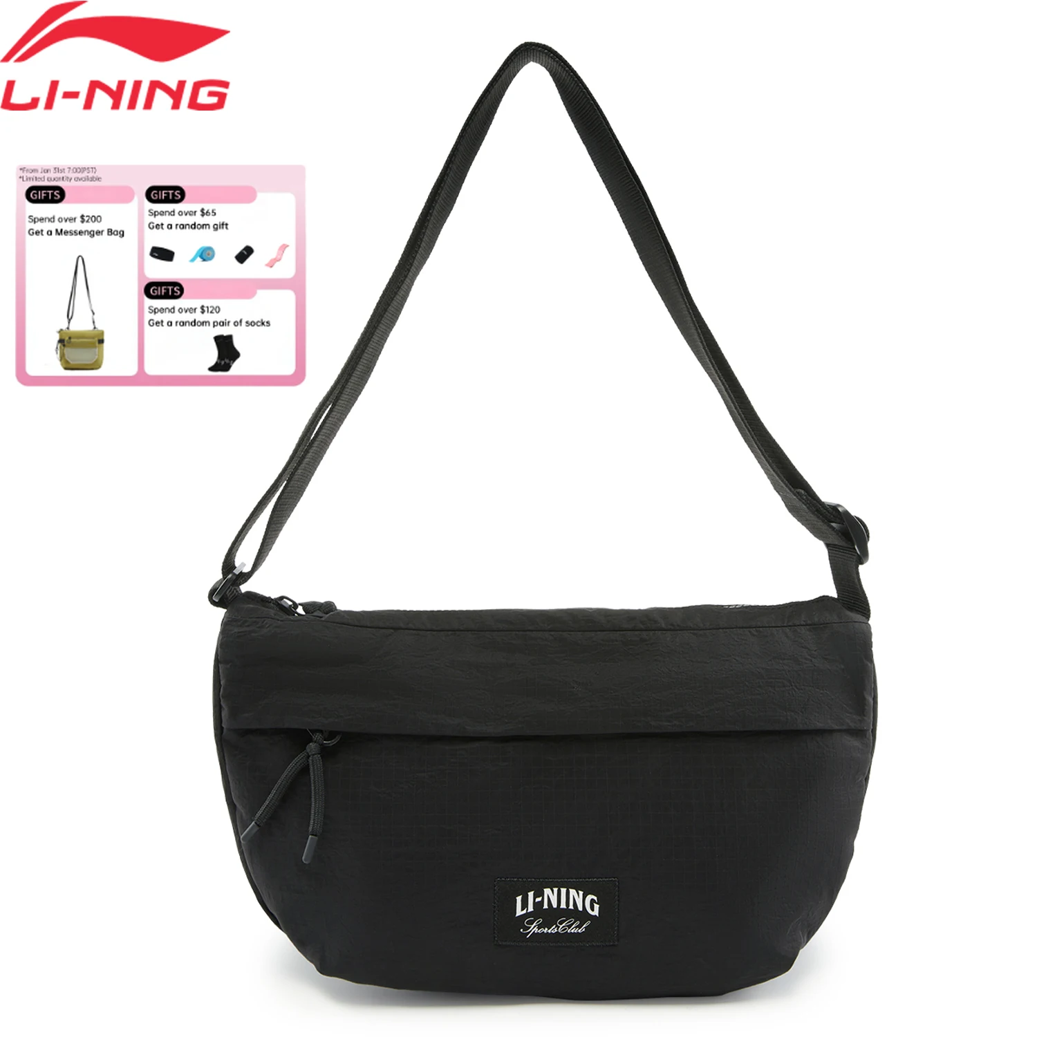 

Спортивные сумки Li-Ning унисекс для тренировок, 320*85*190 мм, модные спортивные сумки LiNing для мужчин и женщин, для отдыха и фитнеса, ABDV105