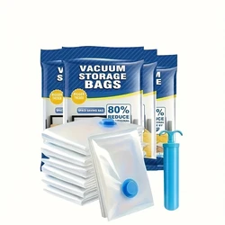 Vacuum Storage Bags for Bedding,Pillows Towel Clothes Space Saver Travel Storage Bag With Hand-electric-Pump Vacuum Bag Package