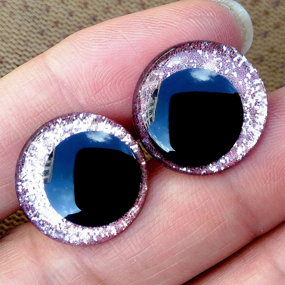 20 stücke 18mm Exzentrische-Schuppen Glitter Flache Sicherheits Augen Für Häkeln Spielzeug Amigurumi Handwerk DIY Lustige Spielzeug Augen tier Puppe Zubehör – Detail 6