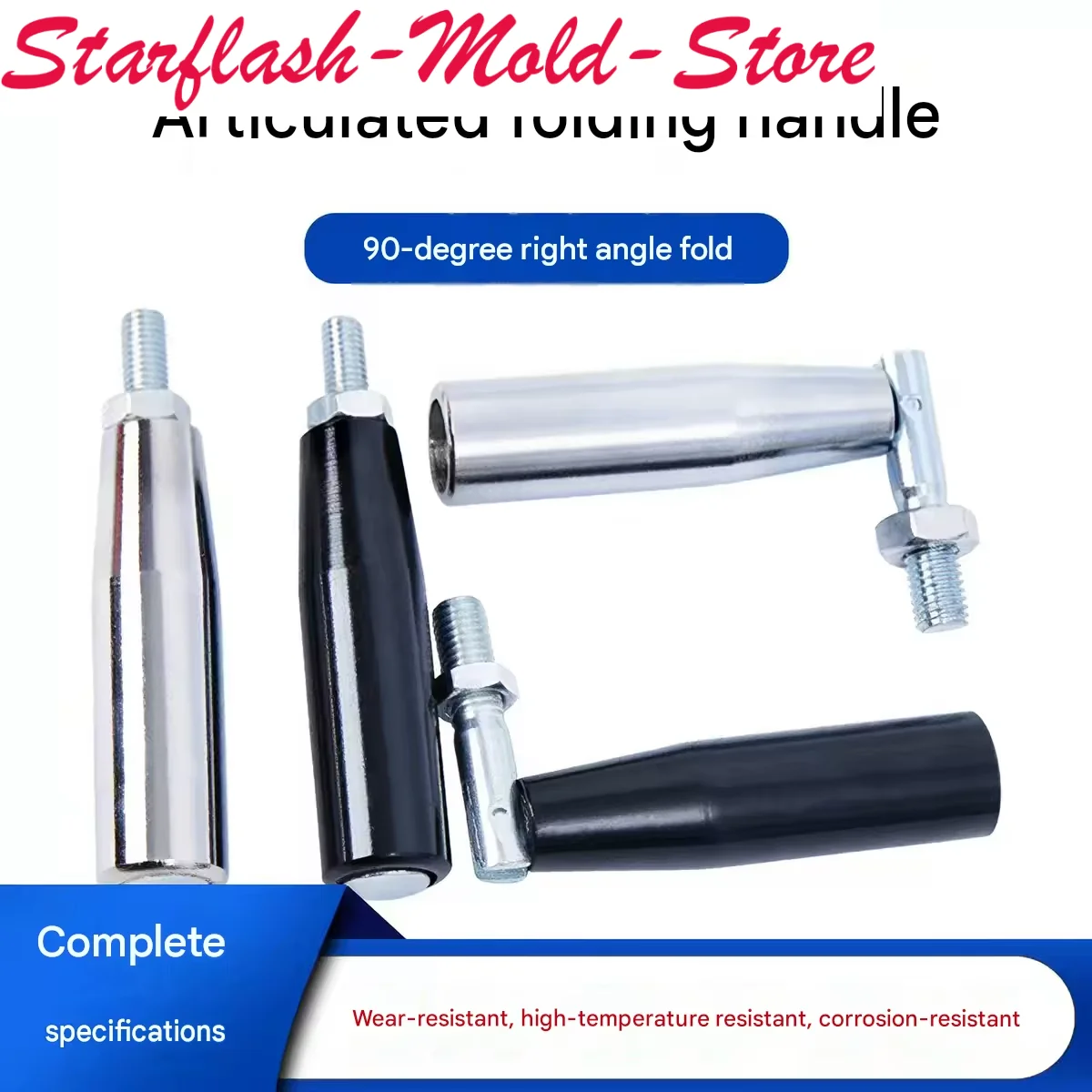 1PC M8 M10 M12 Foldable Revolving Handle Machine Handwheel Screw Handle for Milling Machine Lathe Industrial Tooling