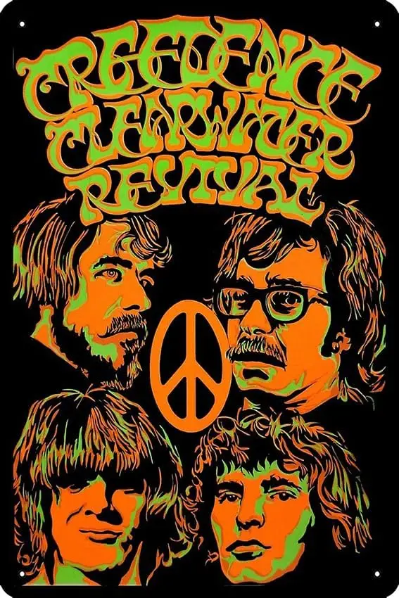 Creedence Clearwater Revival Poster Metal Tin Sign 12 X 8 Inch Funny Man Cave Home Office Bar Decor sign