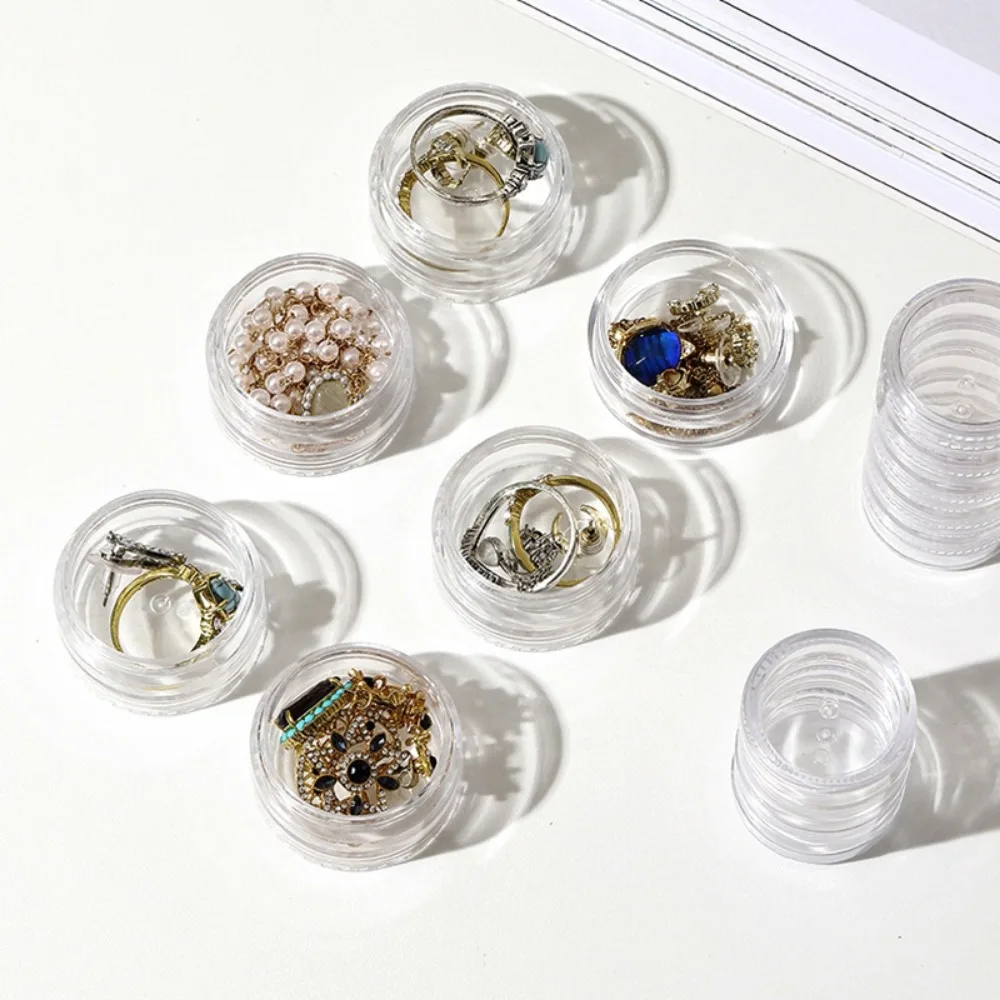 Plastic Multilayer with Cover Round Stackable Clear Makeup Organizer Jewelry Storage Box Eye Cream Box Face Cream Box