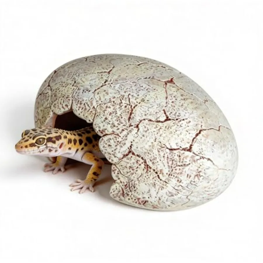 

Dinosaur Egg Reptile Hide - Resin Cave for Leopard Gecko, Bearded Dragon and Small Snakes - Humid Hide, Shedding Aid and Terrar
