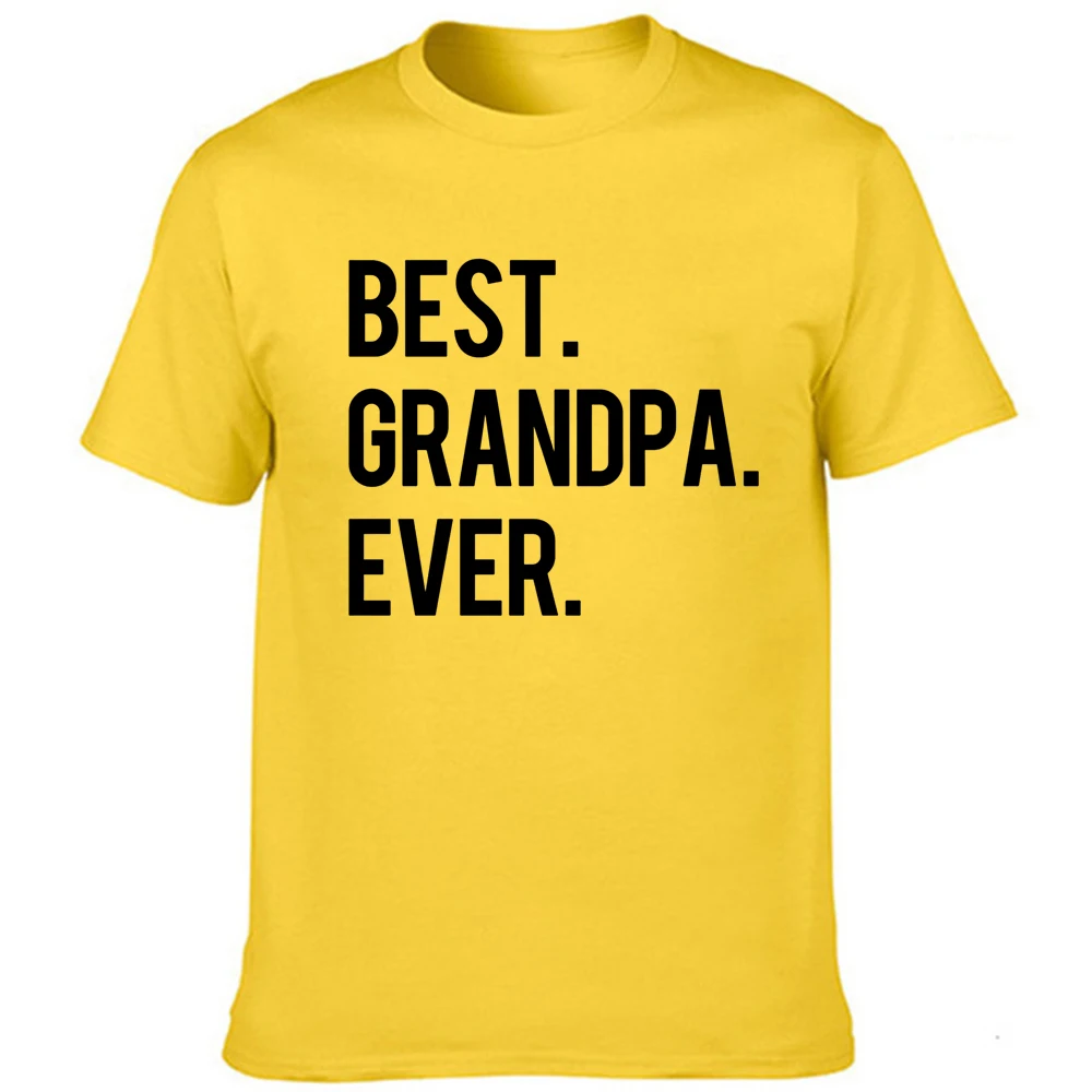 Best Grandpa Ever Letter Print Men\'s T Shirt Graphic Tees Men Round Neck Short Sleeve Summer Tees Male Casual Harajuku Clothing