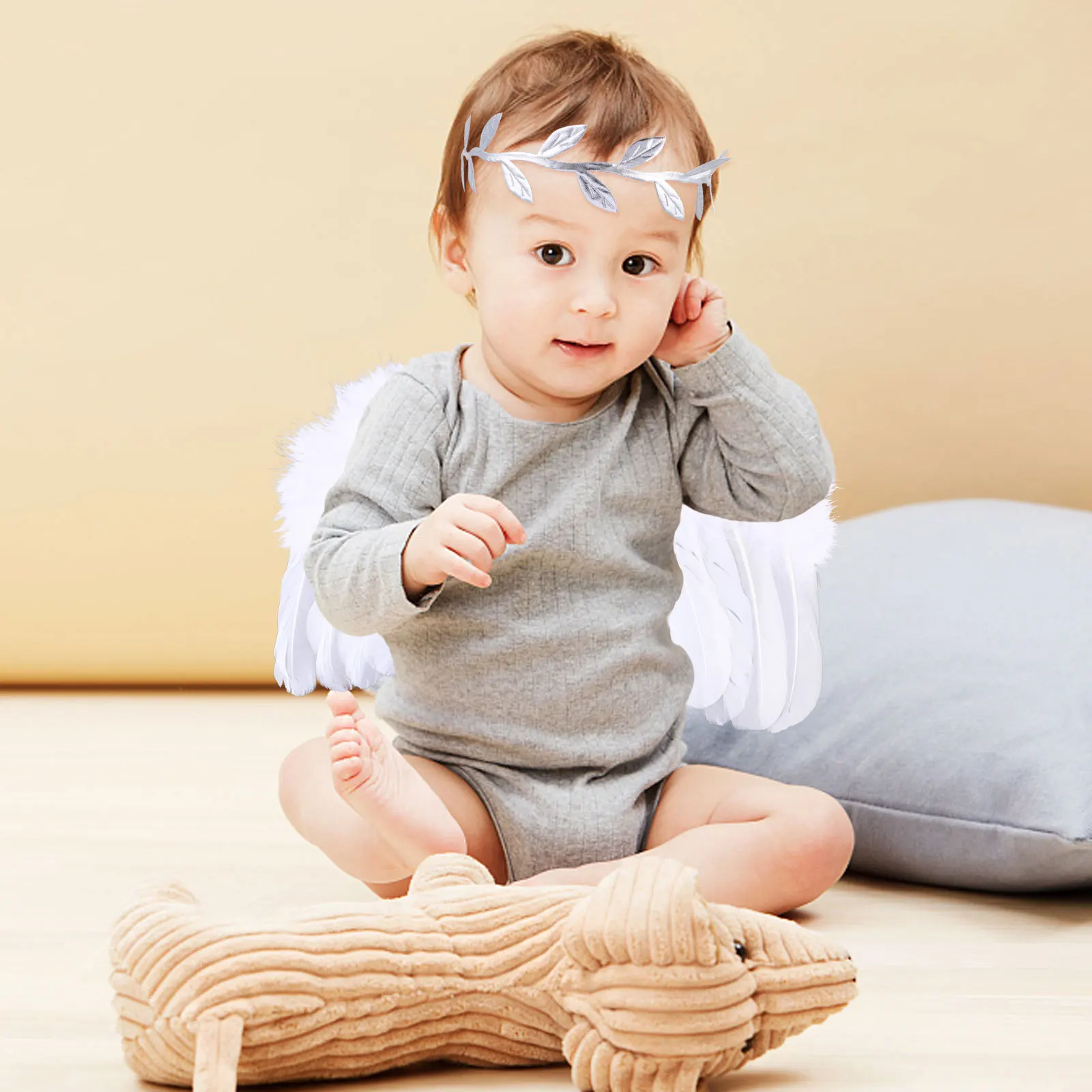 

2Pcs Baby Photography Outfits Wing Photo Clothing Kids Costume Set for Hundred Days Festive Wear Kids Costume Wing Baby Clothing