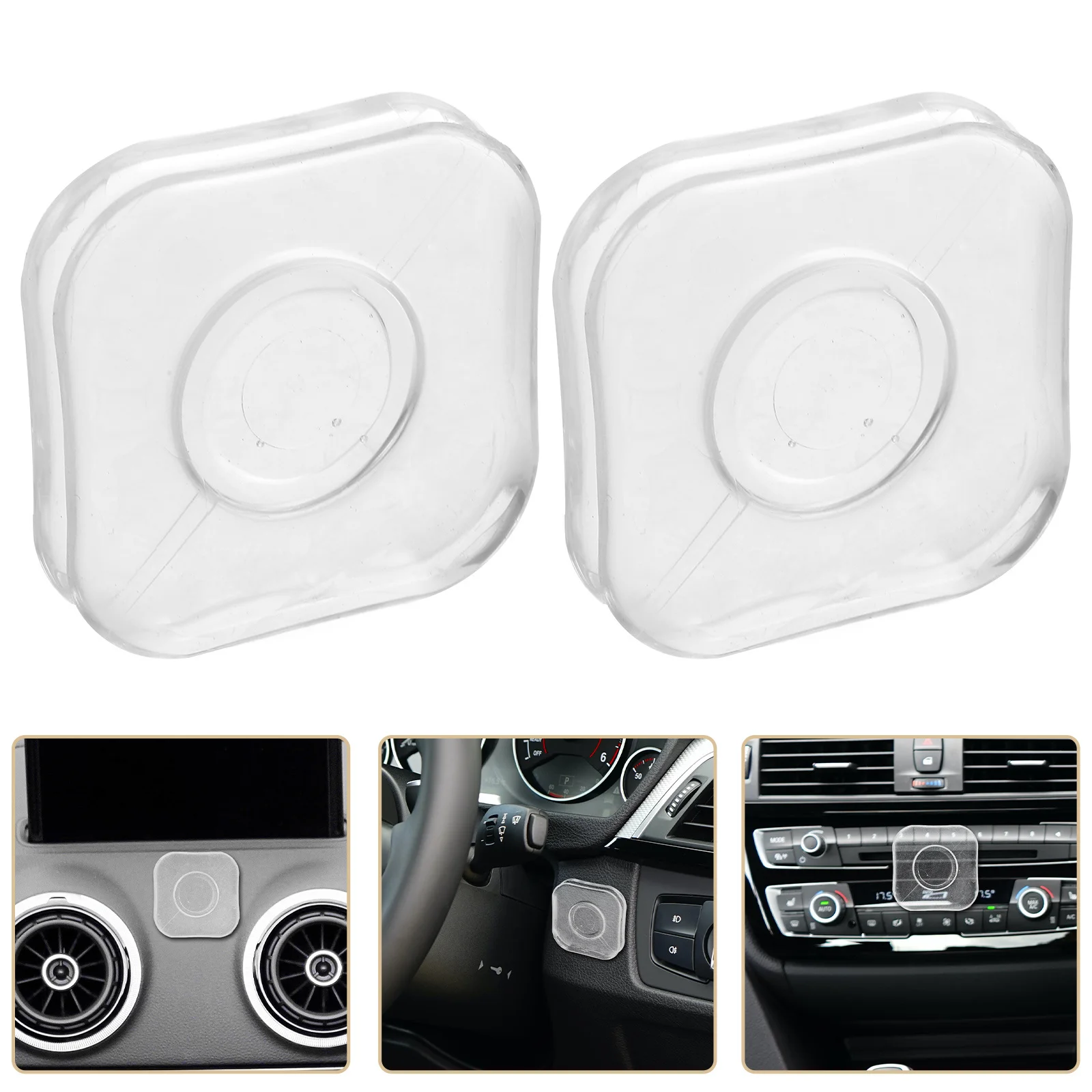 

2pcs Reusable Nano Wire Adhesive Phone Holder Pad Multi-Use Traceless For Car Dashboard Home Office Anti-Slip Cell