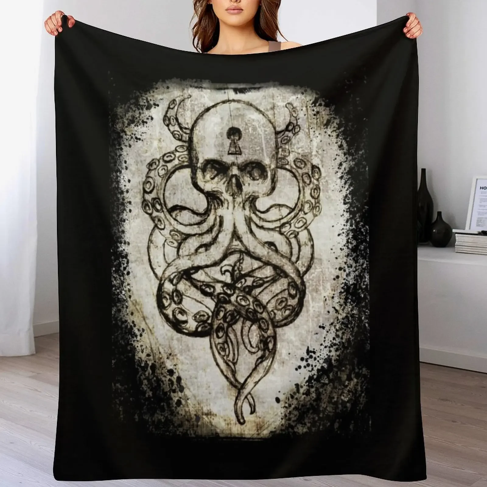 

Cthulu Tentacles Throw Blanket blankets ands Polar Retros Blankets