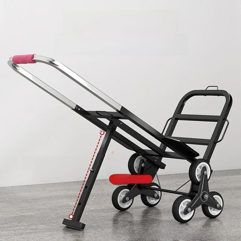 Stair Climbing Hand-Pulled Cargo Truck Foldable Heavy Object Moving Vehicle Luggage Portable Shopping Cart for Home Storage