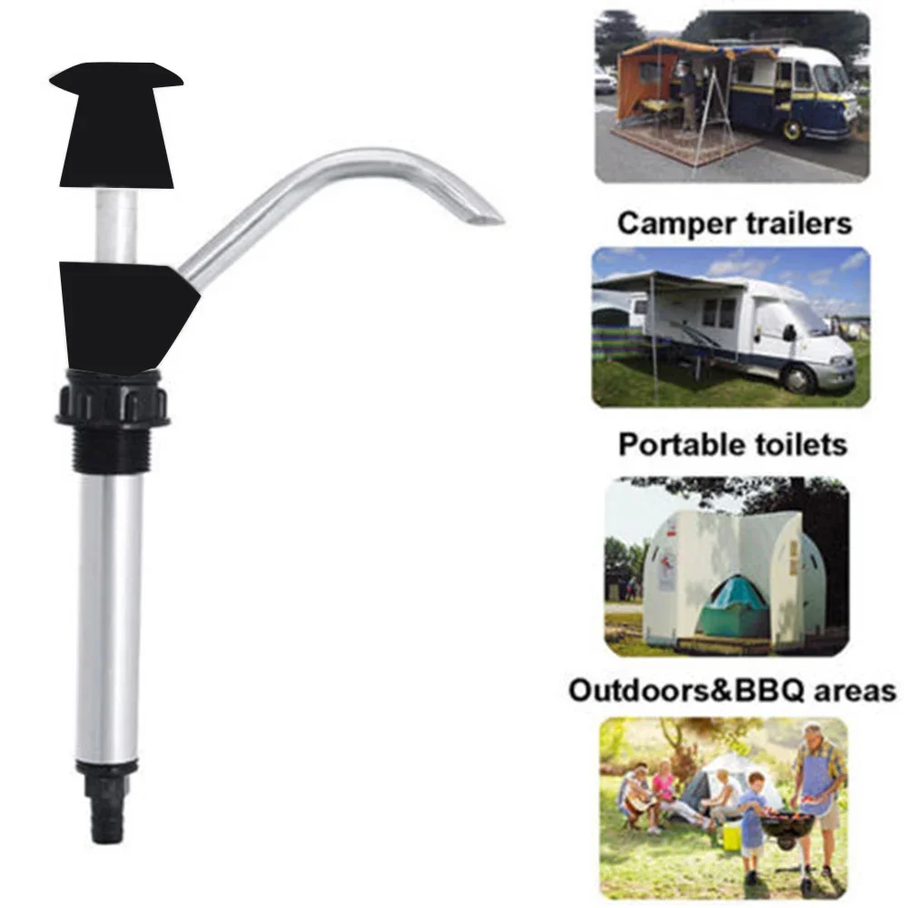 

Caravan Sink Water Hand Pump Tap Trailer Motorhome Faucet Black Alloy Self-Priming Double Action 32mm Fitting Hole