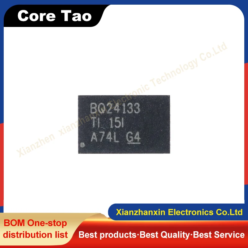 5PCS/LOT BQ24133RGYR BQ24133 VQFN24 1.6MHzSynchronous switch mode lithium battery charger chip in stock