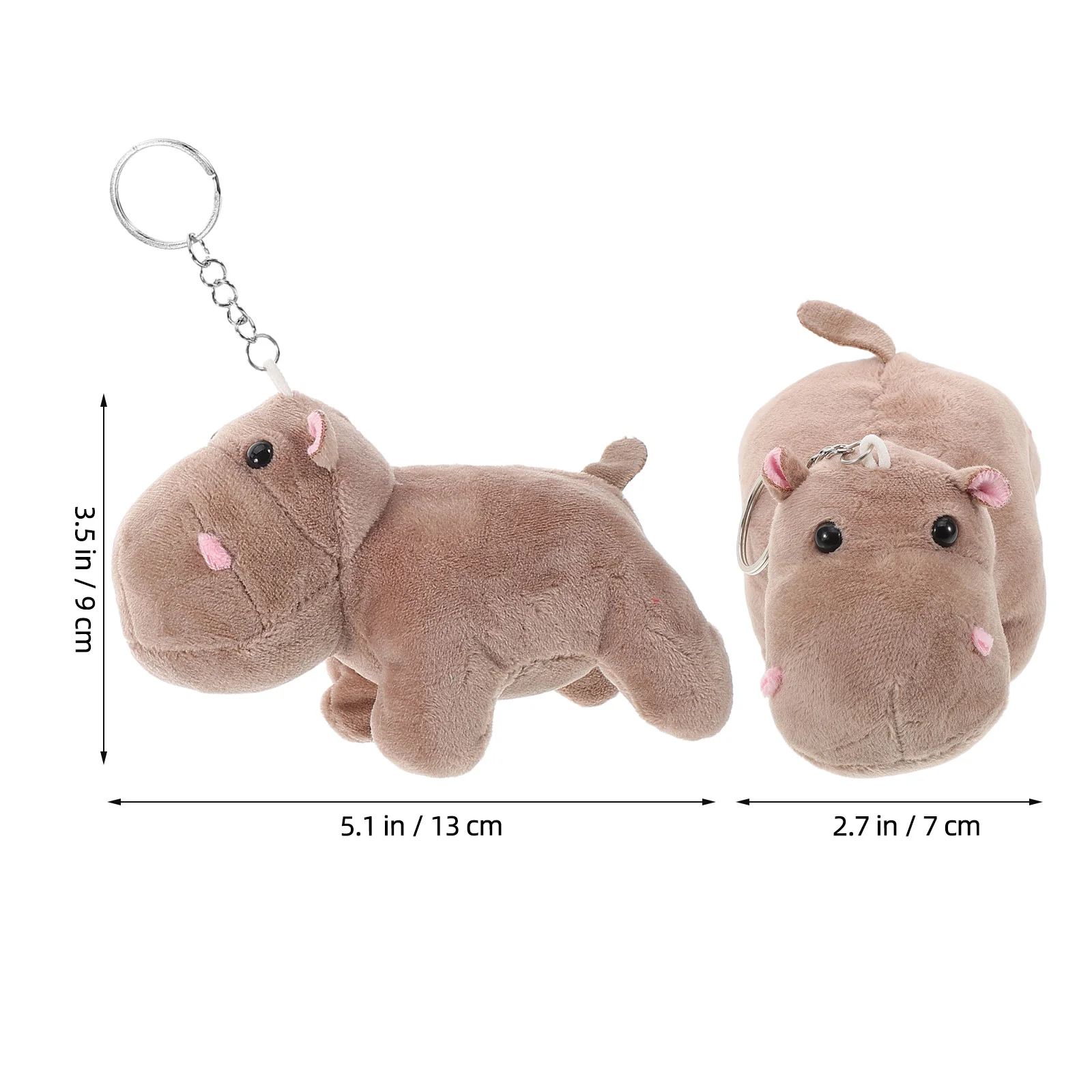 Брелок «Бегемот», мини-реалистичный дизайн, удобный брелок для ключей для сумок, кошельков, рюкзаков, молний, декоративный, новинка, подарок