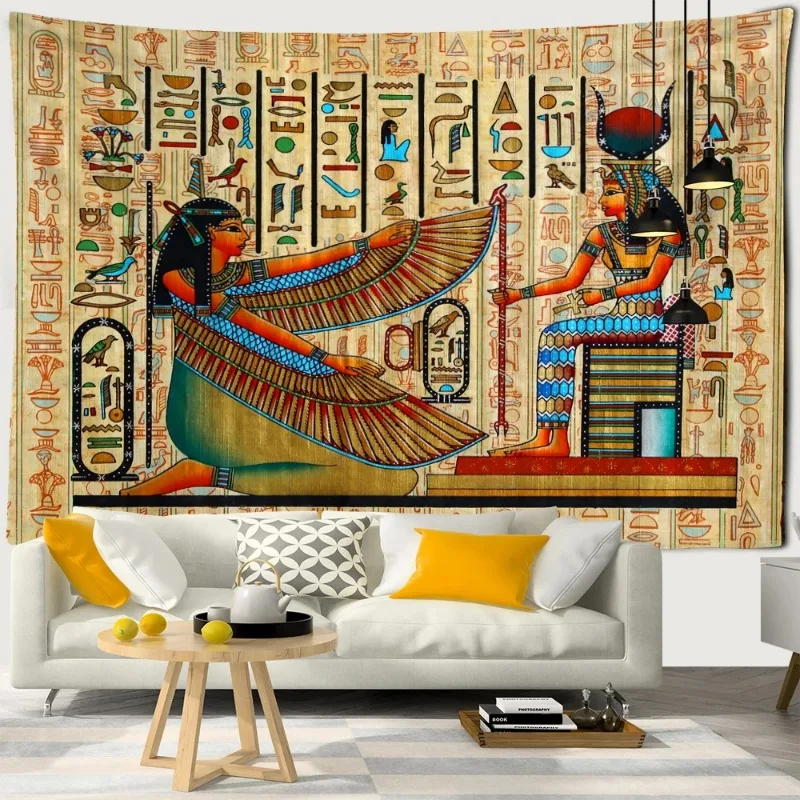 Egyptian Pyramid Tapestry Wall Hanging Ancient Civilization Figure Bohemian Hippie TAPIZ Wizardry Home Decor