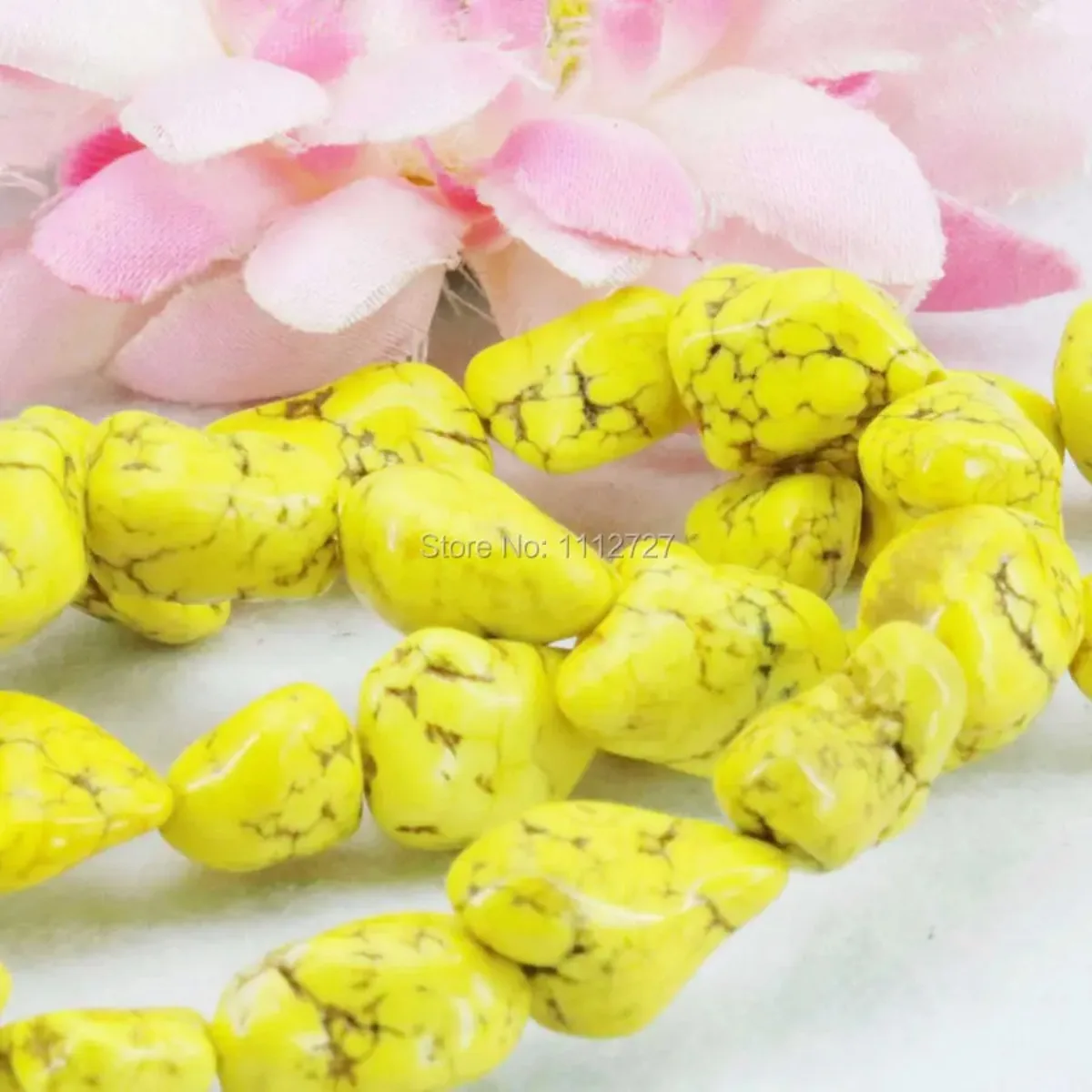 10-14mm Accessory Crafts Irregular Yellow Turkey Howlite Chalcedony Loose Beads Stone DIY Howlite 15inch Jewelry Gifts Making