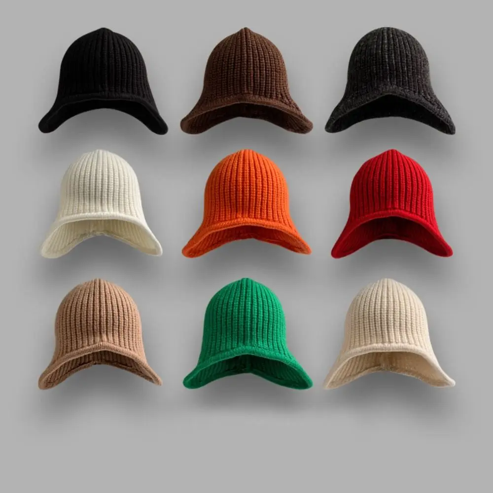 

Повседневная универсальная зимняя вязаная шапка, однотонная защитная шапка для ушей, холодостойкая теплая шапка-ушанка для женщин