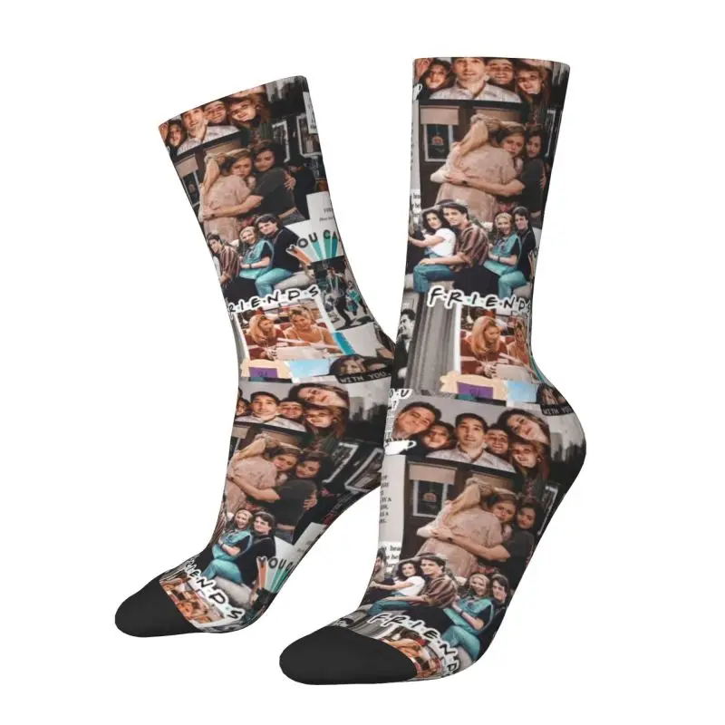 Fashion Mens Vintage Friends Poster Dress Socks Unisex Warm Breathbale 3D Printed TV Show Crew Socks