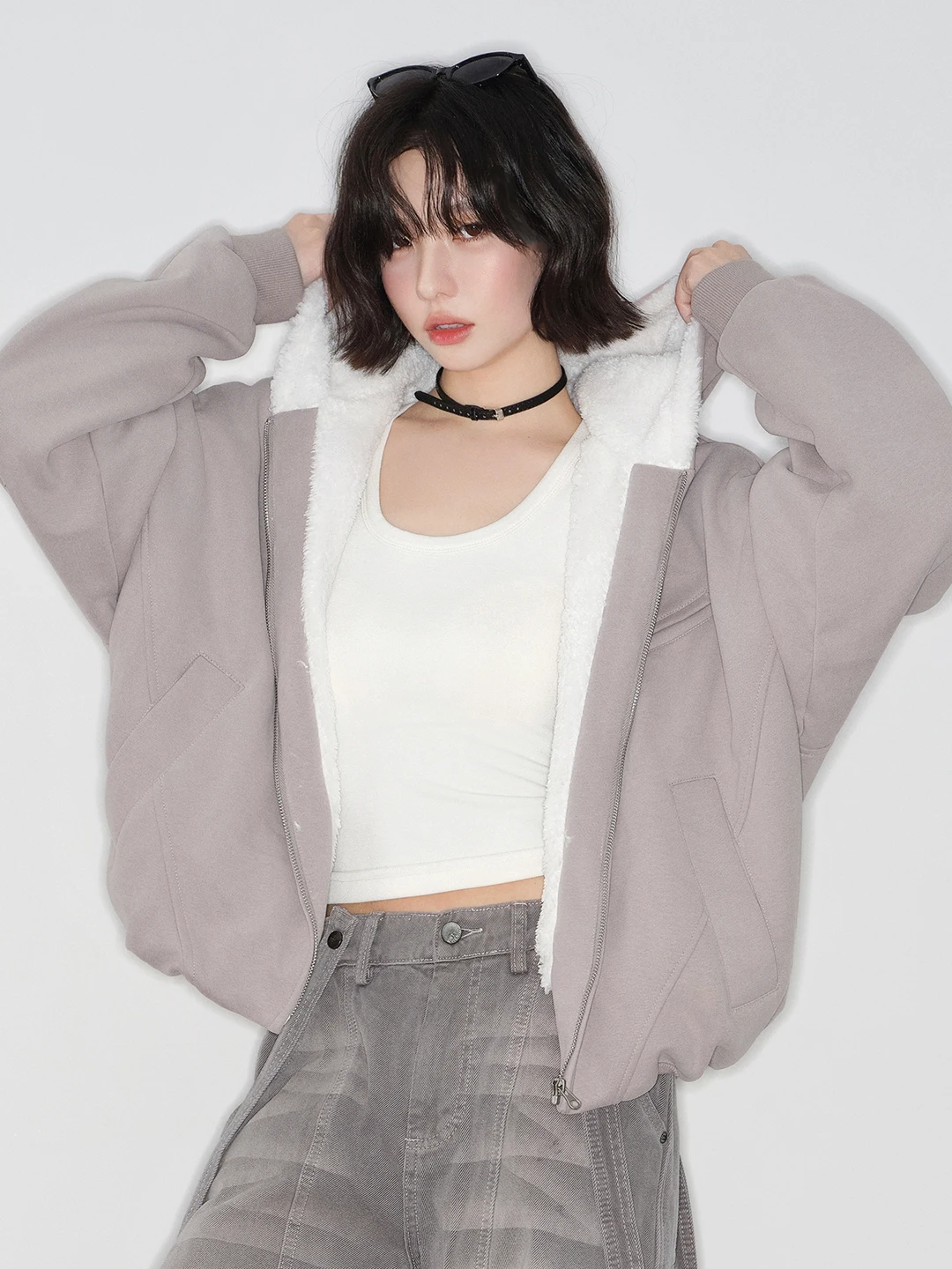 

Neutral Sle Hooded Cotton Jaet Women's Winter Loose Cotton Coat Fluffy Inner Museum of Universal avitation