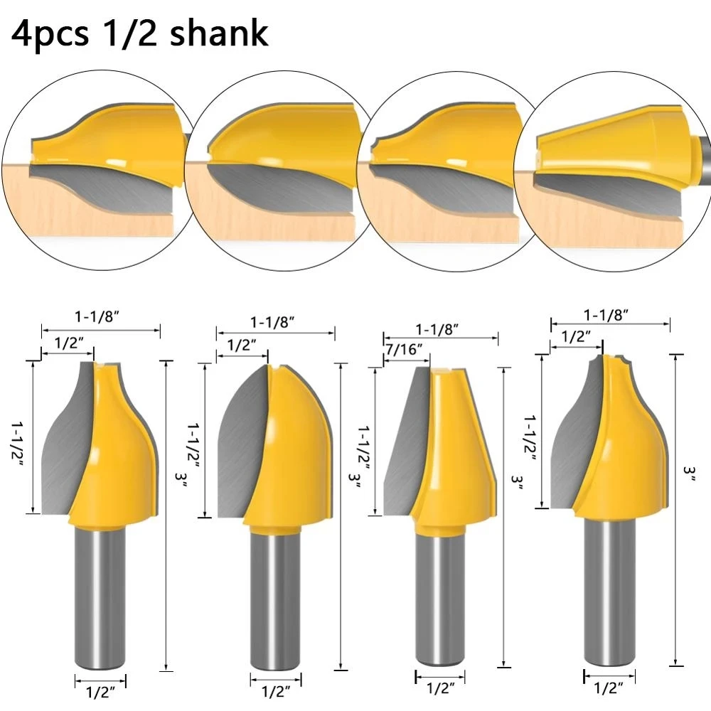 Fábrica 10 peças haste moldagem de construção corrimão conjunto de brocas cnc ferramentas para trabalhar madeira fresa facial