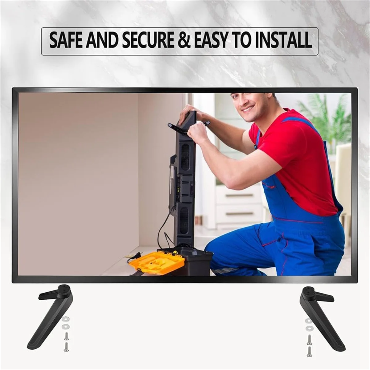 AT77 Universal TV Stand, Table Top TV Stand Base Replacement, TV Base Pedestal Feet TV Stand Mount Legs 17mm-20mm