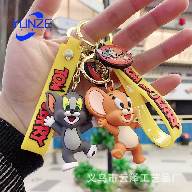 Tom e Jerry Cartoon Anime Figure PVC bambola portachiavi borsa portachiavi ornamento accessori giocattoli per bambini regali di compleanno