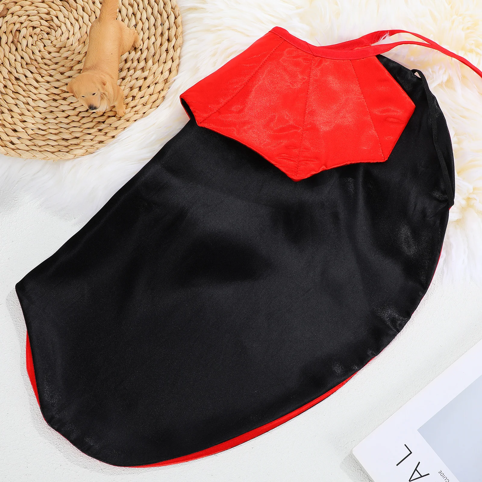 

Spooky Vampire Pet Halloween Party Black Red Reusable Dog Cape For Medium Dogs Halloween Dog Costume Medium Breed - Pet