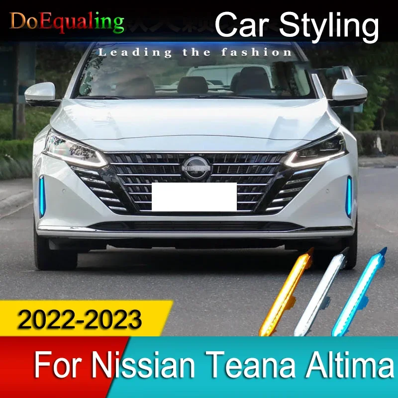 Для Nissian Teana Altima L34 2022 2023, автомобильные дневные ходовые огни, модифицированные светодиодные сигнальные лампы, специальные аксессуары для передних противотуманных фар