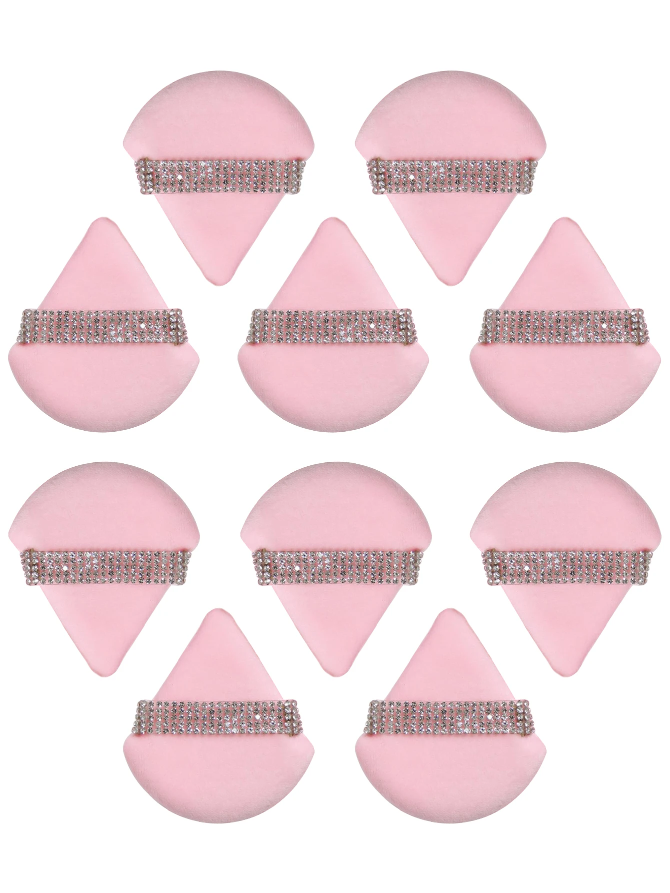 Éponges de maquillage triangulaires en velours, 10 pièces, pour le visage et les yeux, joint d'ombre, fond de teint cosmétique, outil de maquillage
