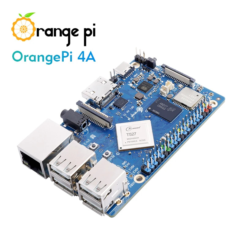 Orange Pi 4A ミニ PC - Allwinner SoC、2GB/4GB RAM、WiFi 6/BT 5.0、M.2 NVMe、2TOPS NPU、Ubuntu/Debian/Android 13