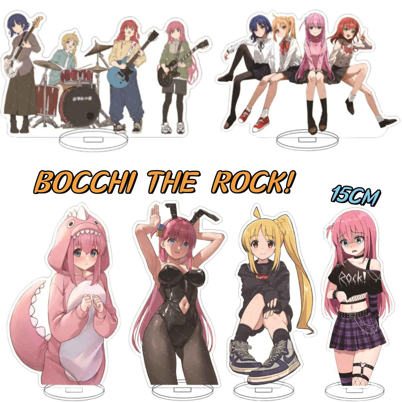 New Anime BOCCHI THE ROCK!  Figures Gotoh Hitori Cosplay Sexy Acrylic Stand Model Plate Desk Decor Standing Sign Fans Gifts 15CM