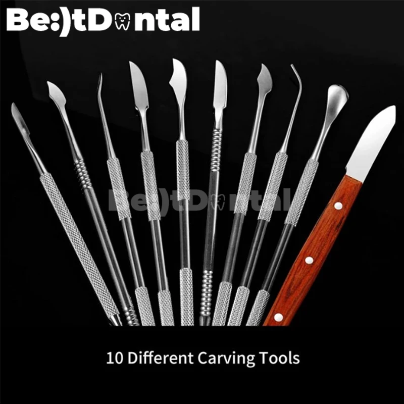 Stainless Steel Multifunctional Dentist Tools Knife Carving Pen Scraper Plaster Knife Practical Dental Waxing Unit Carving Pen