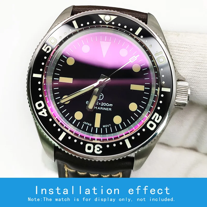 [إطار مضيء + كريستال الياقوت] مجموعة متنوعة موصى بها لقبعة Seiko SXK007 مع إطار سيراميك مسطح متدرج